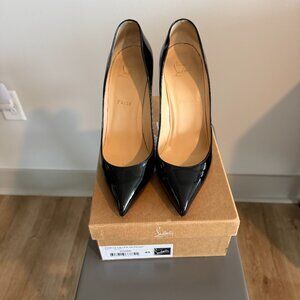 Christian Louboutin - Black Patent Pigalle Heels - 100mm/size 40 - Gently Loved
